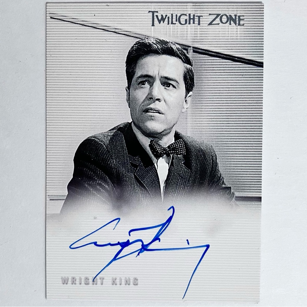 TWILIGHT ZONE Autograph Card / WRIGHT KING Signed / 1961 Electric Chair Episode